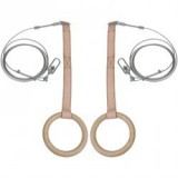 Tornász gyűrű bőrhevederes, fa, állítható 4–7 m – TSZ 006, PRO-Sport