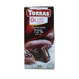 Torras Étcsokoládé 72% kakaótartalommal hozzáadott cukor nélkül 75 g