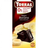 TORRAS HOZZÁADOTT CUKOR NÉLKÜL ÉTCSOKOLÁDÉ BANÁNOS 75G
