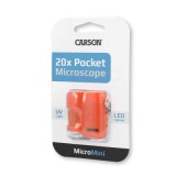 Tört kék 20x-os nagyítású zsebmikroszkóp ledfénnyel (Carson)
