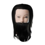 TOTO Hair Company MARCO szemléltetőfej 100% emberi haj 20cm szakáll 22cm fekete szín 800081