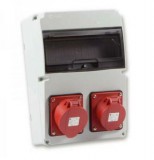 TP Electric 3320-000-5700 Ipari doboz szerelt 220x300-1x(5P16A)+1x(5P32A) IP44