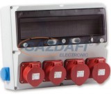 TP Electric 3323-002-5371 Szerelt ipari doboz 360×300mm 18modul(5×16A-IP44)×3+(5×32A-IP44)×1+(1×16A)×2