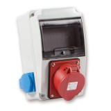 TP-Electric Ipari csatlakozó doboz 2x 2P+F és 1x 5P16A 3318-002-5000