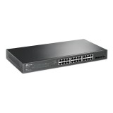 TP-Link TL-SG2428P 24 x 10/100/1000, 4 x Gigabit SFP 56 Gbps Fekete Smart switch