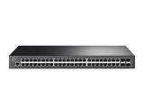 TP-Link TL-SG3452 48 x 10/100/1000 Mbps, 4 x Gigabit SFP, 1 x RJ45, 1 x Micro-USB Fekete switch