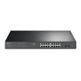 TP LINK TP-Link JetStream 16-Port Gigabit Easy Smart PoE+ Switch with 2 SFP Slots