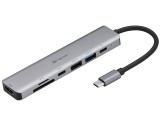 Tracer A-2, 60 W, 7 portos, USB, USB Type C, HDMI 1.4, MicroSD, Aluminium, Notebook dokkoló