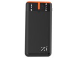 Tracer EnerGen, 20 000 mAh, 3 portos, PD 20W, Quick Charge 3.0, Fekete, Narancssárga, PowerBank