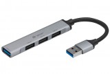 Tracer H41, 3x USB 2.0, 1x USB 3.0, USB-A, Szürke USB hub