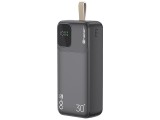 Tracer Prime-V3, 30000 mAh, QC 22.5 W, PD 20 W, 2x USB-A, 1x USB-C, Fekete, PowerBank