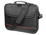 Tracer Straight, 17", Kétoldalas cipzár, Vállpánt, Poliészter, Fekete, Notebook táska