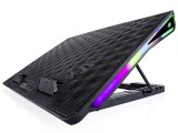 Tracer Wing, GameZone, Max. 17.3", RGB világítás, 5 Állítható szög, USB Hub, Fekete, Notebook hűtőpad