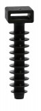 TRACON 5458 Beüthető kábelkötegelő tipli, UV-álló, fekete d=8mm, A=10,6×3,1mm, PA6.6