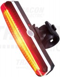 TRACON BLCH1,5W Akkumulátoros LED bicikli lámpa, hátsó, piros 1,5 W, 3.7V 500 mAh, 100 lm, 2 h, IP65