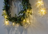 Tracon CHRSTSTM10WW LED karácsonyi lánc, csillag,fém, elemes Timer 6+18h,10LED, 3000K, 2xAA