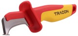 TRACON CK1 1000 V-ra szigetelt kábelkés, kétélű 8cr18, L= 200mm
