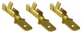 TRACON CS5 Szigeteletlen rátolható csatlakozó csap, sárgaréz 4,8×0,5mm, 0,5-1mm2