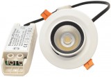 TRACON DLCOBA10W Beépíthető álmennyezeti LED lámpatest, forgatható 200-240VAC, 10 W, 800 lm, 4000 K, IP40, EEI=G