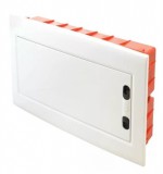 TRACON EDSSN-18/1 Süllyesztett elosztódoboz, fehér-sík ajtóval, NPE nélkül 1×18 (18) modul, IP40, (H×W×D=270×440×85mm)