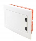 TRACON EDSSN-8/1 Süllyesztett elosztódoboz, fehér-sík ajtóval, NPE nélkül 1×8 (8) modul, IP40, (H×W×D=180×220×88mm)