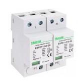 TRACON ESPD1+2+3-25-2P T1+T2+T3 AC típusú túlfeszültség levezető, egybeépített Uc:275V; Iimp:25kA; In:25kA; Uoc:20kV; Up:1,3kV; 2P