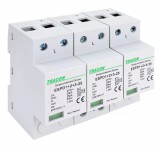 TRACON ESPD1+2+3-25-3P T1+T2+T3 AC típusú túlfeszültség levezető, egybeépített Uc:275V; Iimp:25kA; In:25kA; Uoc:20kV; Up:1,3kV; 3P