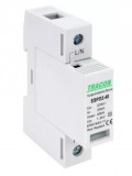 TRACON ESPD2-40-1P T2 AC típusú túlfeszültség levezető, cserélhető betéttel Uc:275V; In:20kA; Imax:40kA; Up:1,3kV; 1P
