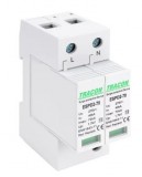 TRACON ESPD2-70-2P T2 AC típusú túlfeszültség levezető, cserélhető betéttel Uc:275V; In:40kA; Imax:70kA; Up:1,7kV; 2P