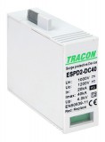 TRACON ESPD2-DC40-1000VG T2 DC típusú VG túlfeszültséglevezető, betét 1000V Ucpv: 1200V; In:20kA; Imax:40kA; Up:4kV; Var+GTD