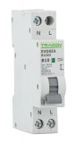 TRACON EVOKEAB1003 Kombinált védőkapcsoló, elektronikus, 2P, 1 modul, B kar. B10, 30mA, 6kA, A