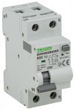 TRACON EVOKM2B603 Kombinált védőkapcsoló, 2P, 2modul, B karakterisztika 6A, 30 mA, 10kA, AC