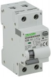 TRACON EVOKM2C1603 Kombinált védőkapcsoló, 2P, 2modul, C karakterisztika 16A, 30 mA, 10kA, AC