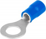 TRACON KSZ16-10 Szigetelt szemes saru, ónozott elektrolitréz, kék 16mm2, M10, (d1=5,8mm, d2=10,5mm),PVC