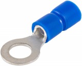 TRACON KSZ4 Szigetelt szemes saru, ónozott elektrolitréz, kék 2,5mm2, M4, (d1=2,3mm, d2=4,3mm),PVC