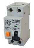 TRACON KVKMB-16/100 Kombinált védőkapcsoló, 2P, 2 modul, B karakterisztika 16A, 100 mA, 6kA, AC