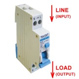 TRACON KVKVEB-25/100 Kombinált védőkapcsoló, elektronikus, 2P, 1 modul, B kar. B25, 100mA, 6kA, AC, E3