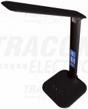 TRACON LALD4WB LED asztali lámpa, szab. fényerő és színhőm., LCD kijelző 100-240 V, 50 Hz, 4 W, 2700-6000 K