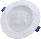 TRACON LED-DLGS-6NW Kompakt beépíthető LED mélysugárzó 230 VAC; 6W; 480lm; D=130 mm, 4000 K; IP44, EEI=G