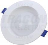 TRACON LED-DLGS-6NW Kompakt beépíthető LED mélysugárzó 230 VAC, 6W, 480lm, D=130 mm, 4000 K, IP44, EEI=G