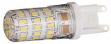 TRACON LG9S3,3W Szilikon házas LED fényforrás 230 VAC, 3,3 W, 2700 K, G9, 310 lm, 360°, EEI=F