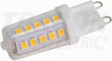TRACON LG9X3NW LED fényforrás műanyag házban 230 VAC, 3 W, 4000 K, G9, 350 lm, 270°, EEI=E