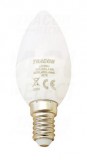 TRACON LGY7NW Gyertya burájú LED fényforrás, tejüveg 230 V, 50 Hz, 7 W, 4000 K, E14, 600 lm, 180°, EEI=F