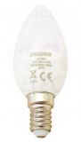 TRACON LGY8NW Gyertya burájú LED fényforrás, tejüveg 230 V, 50 Hz, 8 W, 4000 K, E14, 710 lm, 180°, EEI=F