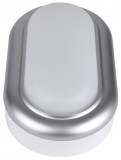TRACON LHLMOS8NW Műanyag házas LED hajólámpa ezüst kerettel, ovális 230 V, 50 Hz, 8 W, 4000 K, 560 lm, IP54, ABS+PC, EEI=G