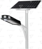 TRACON LSLSB40W Napelemes utcalámpa állíthatónapelemmel 40 W, 4000 K, 5200 lm, IP65, 12,8 V 15000 mAh LiFePO4