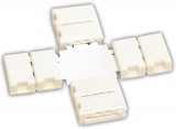 TRACON LSZTX10 Forrasztás nélküli "X" gyorscsatl. egyszínű LED szalagokhoz W=10 mm, 2P