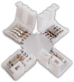 TRACON LSZTXRGB Forrasztás nélküli "X" gyorscsatlakozó RGB LED szalagokhoz W=10 mm, 4P