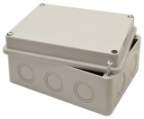 TRACON MED15117 Elektronikai doboz, világos szürke, teli fedéllel 150×110×70mm, IP54