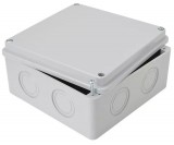 TRACON MED15157 Elektronikai doboz, világos szürke, teli fedéllel 150×150×70mm, IP55